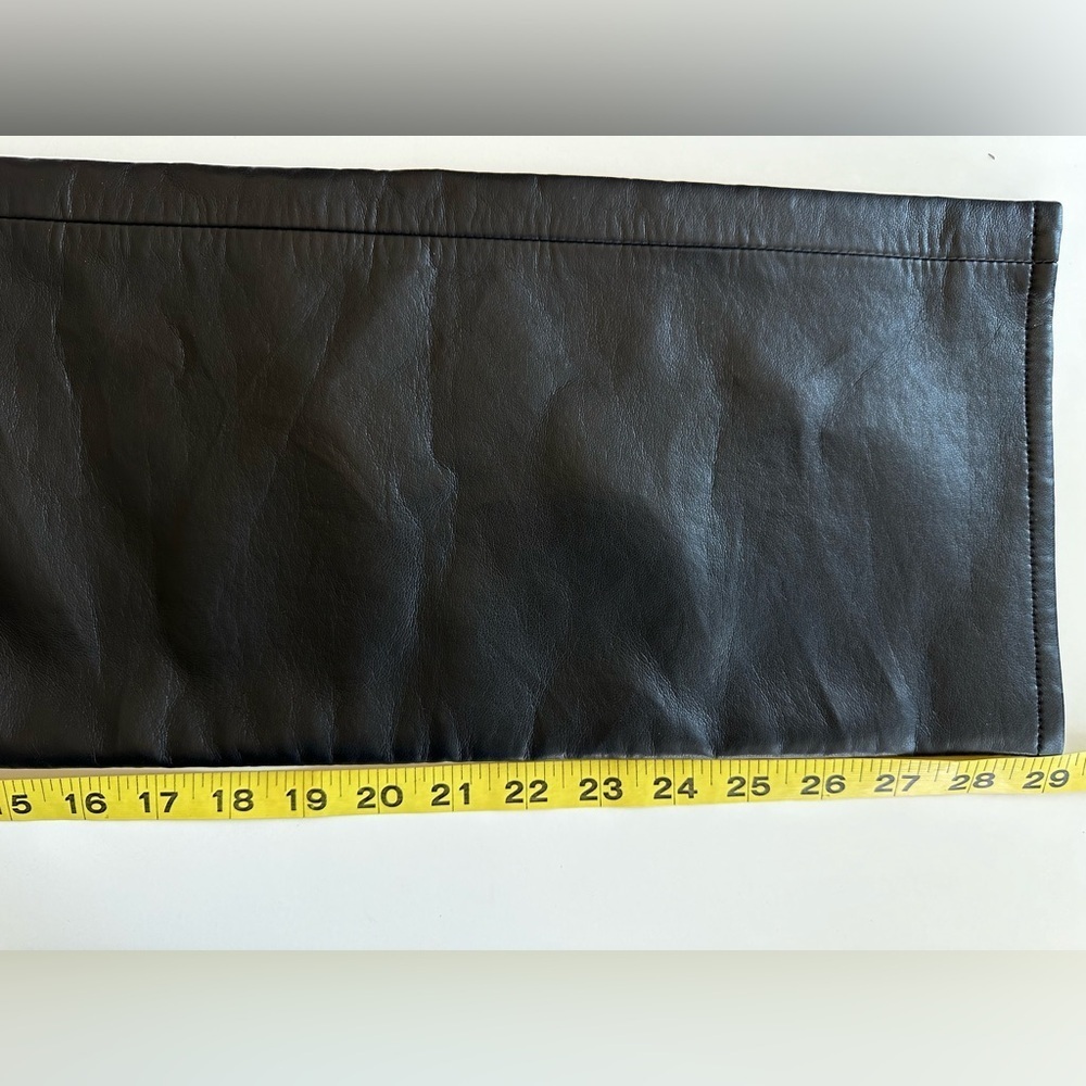 AGOLDE RECYCLED BLACK LEATHER MID RISE RELAXED BOOT PANTS SIZE 26 - Picture 9 of 9